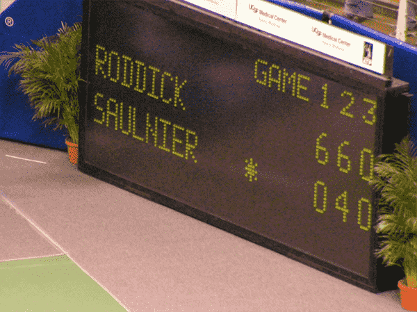 Final score rodick vs saulnier scoring board