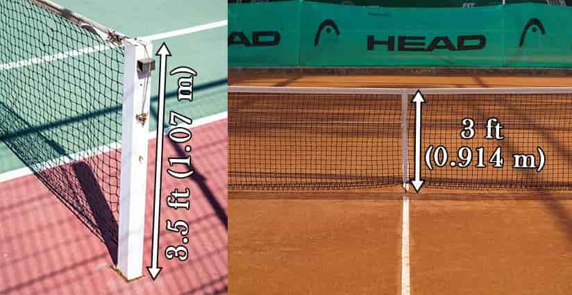 tennis net post center net height