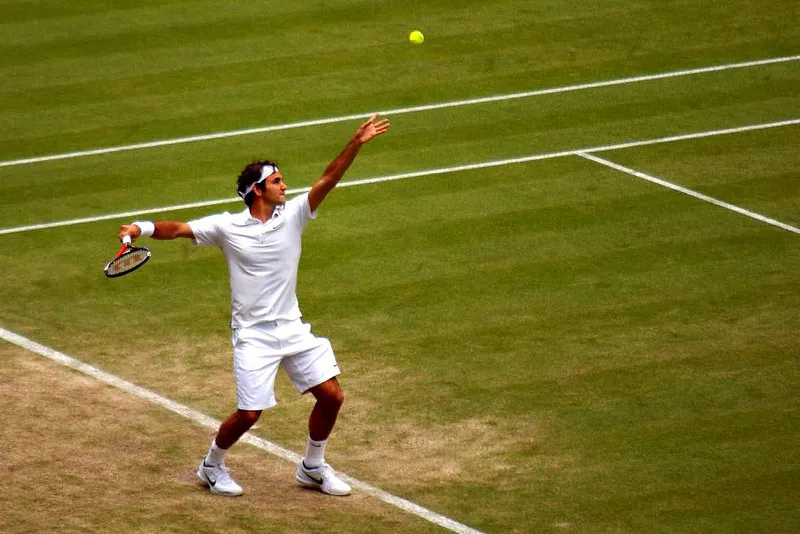 Roger Federer Serving